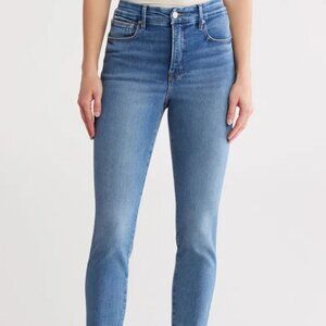 GOOD AMERICAN Good Legs Straight Leg Stretch Jeans in Indigo